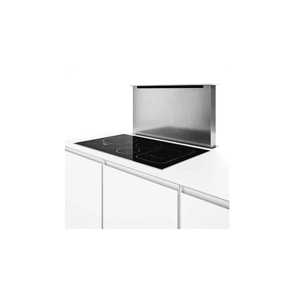 「The range hood blocks the depth of vision. It's better to hide it under the workbench！」